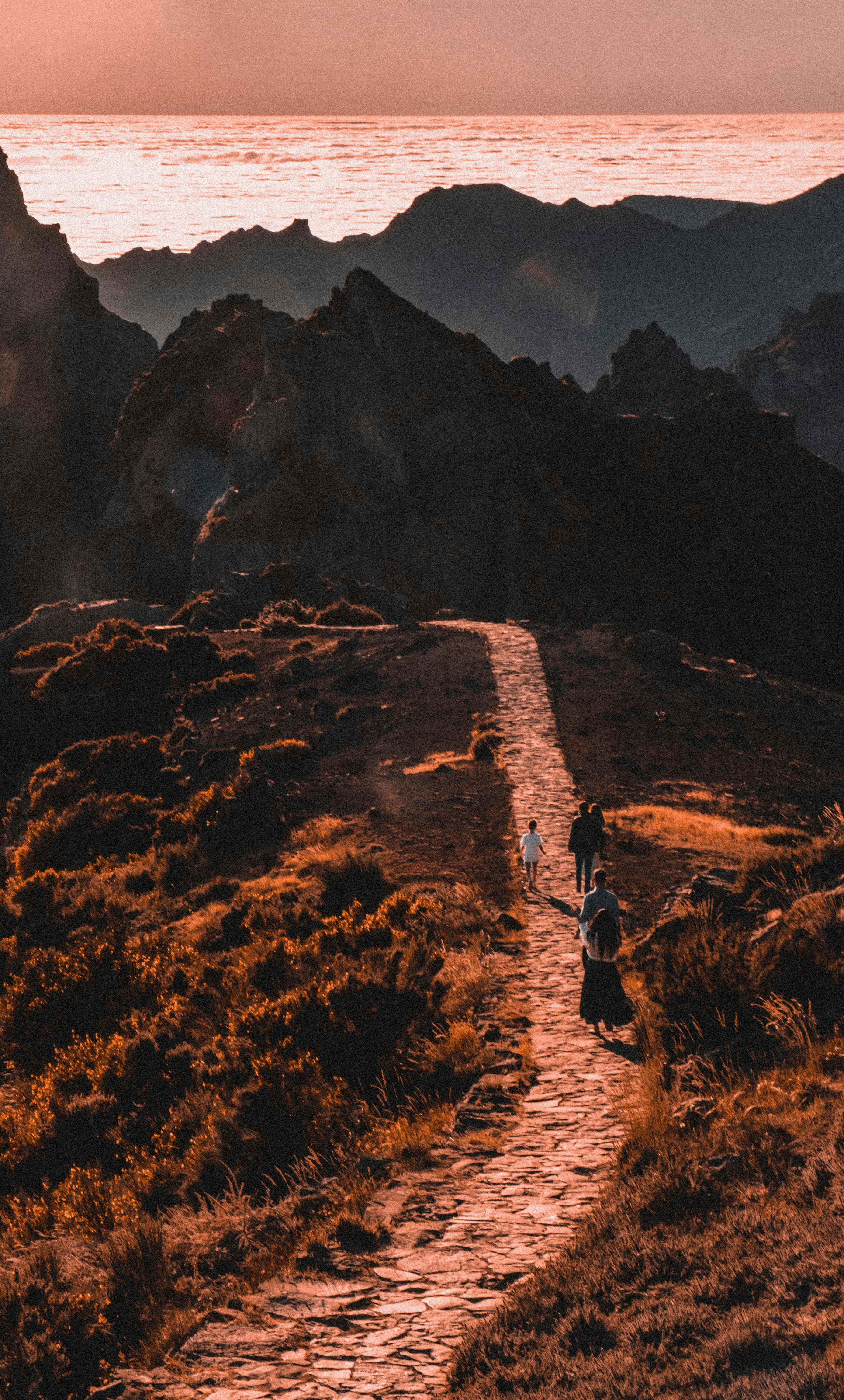 person in black jacket standing on brown rock mountain during daytime